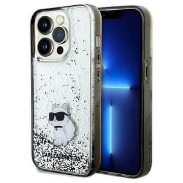 Karl Lagerfeld Karl Lagerfeld Liquid Glitter Choupette maska za iPhone 14 Pro Max - prozirna