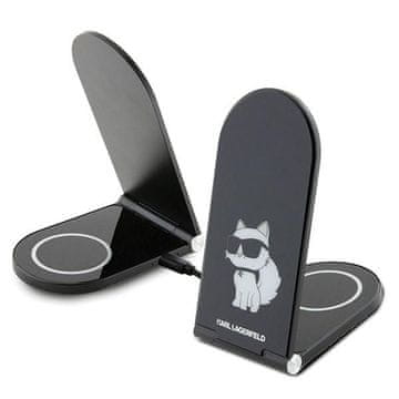 Karl Lagerfeld Karl Lagerfeld Choupette MagSafe 15W Indukcijski punjač, Sklopivi 2u1 - crni