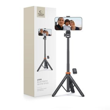 Tech-protect Bluetooth selfie štap s daljinskim upravljačem, tronožac, 148 cm - crni