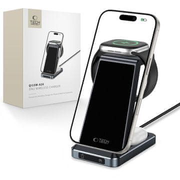 Tech-protect Tech-Protect QI15W-A26 Induktivni punjač 15W 3u1 (telefon/slušalice/Watch), crni