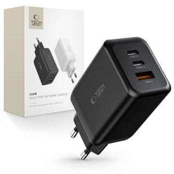 Tech-protect Tech-Protect C65W punjač 2x USB-C PD 65W / USB-A QC 3.0 - crni