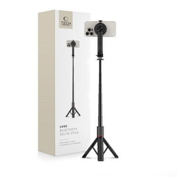 Tech-protect Tech-Protect L04S Bluetooth selfie štap s stativom, 95 cm, siva