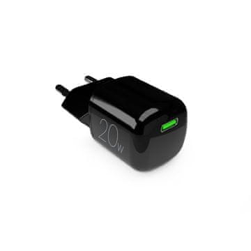 Puro Puro 20W GaN zidni punjač USB-C - crni