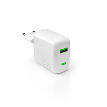 Puro Puro 65W GaN zidni punjač USB-A USB-C - bijeli