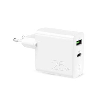 Puro Puro 25W USB-A USB-C zidni punjač s Power Delivery - bijeli