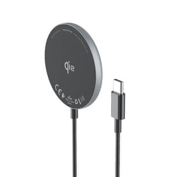 WOZINSKY Wozinsky Qi2 Induktivni punjač 15W, crni
