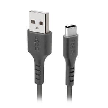 SBS SBS kabel USB-A - USB-C 1m - crni