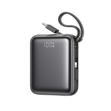 Joyroom Joyroom JR-PBF27 Powerbank 10000mAh 22.5W s ugrađenim USB-C i Lightning kabelima (crni)