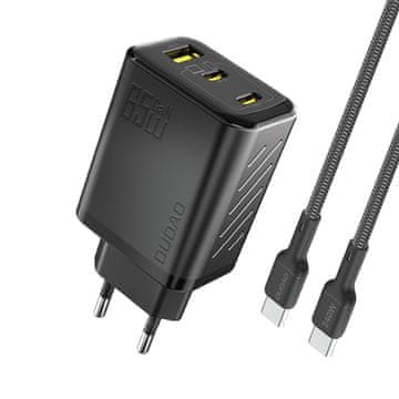 DUDAO Dudao A29C 65W GaN zidni punjač + USB-C kabel, crni
