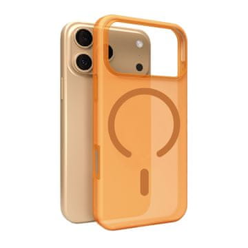 Puro Puro Daylight Silikonska maska za iPhone 17 Pro Max (kompatibilna s MagSafe) - Prozirno narančasta