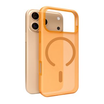 Puro Puro Daylight Silikonska maska za iPhone 17 Pro (kompatibilna s MagSafe) - Prozirno narančasta
