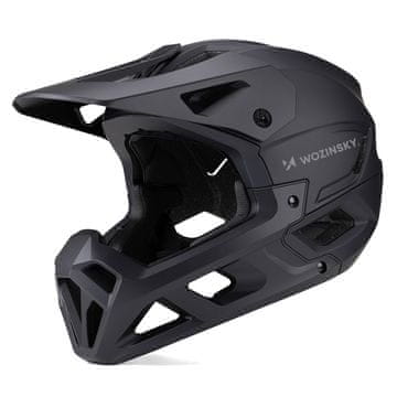 WOZINSKY Wozinsky Full Face kaciga za bicikl s odvojivim vizirom 60-62 cm, crna