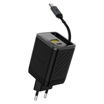 DUDAO Dudao A67EU GaN 67W zidni punjač s ugrađenim uvlačivim USB-C kabelom za brzo punjenje