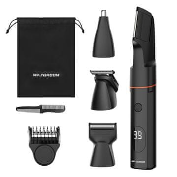 MAXGROOM Višenamjenski trimer MAXGROOM LK-881 s zamjenjivim nastavcima, crni