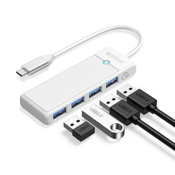 Orico Orico PAPW4A-C3 USB Hub, 4-portni, 4x USB-A 3.0, 1,8 m, bijela