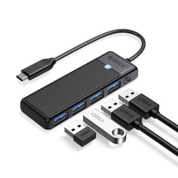 Orico Orico PAPW4A-C3 USB Hub, 4-portni, 4x USB-A 3.0, 0,15 m, crna