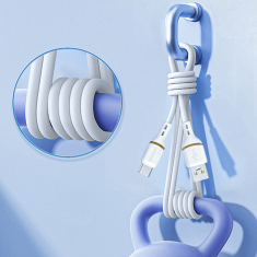 DUDAO Dudao L25T USB-A - USB-C silikonski kabel 5A 1m - bijeli