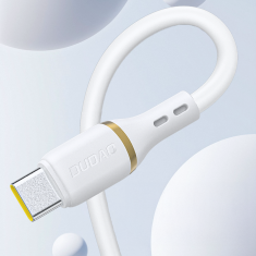 DUDAO Dudao L25T USB-A - USB-C silikonski kabel 5A 1m - bijeli