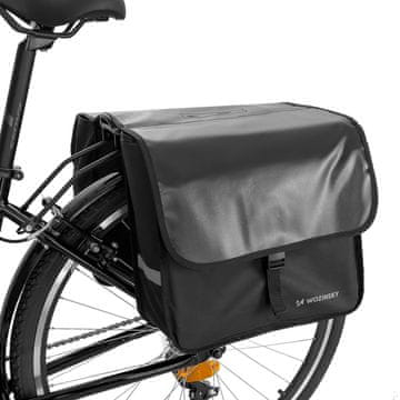 WOZINSKY Wozinsky Dvostruka torba za bicikl 28L Crna