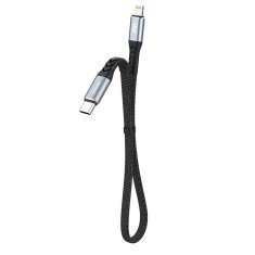 DUDAO Dudao Lightning - USB-C PD 20W kabel, 0.23m, crni