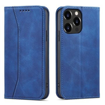 FANCY Hurtel Magnet Fancy futrola s preklopom, novčanikom i stalkom za iPhone 14 Plus, plava