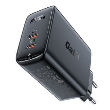 AceFast Acefast A29 PD 50W GaN punjač (USB-C + USB-C) crni