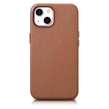 iCARER iCarer kožna maska za iPhone 14 Plus, smeđa (kompatibilna s MagSafe)