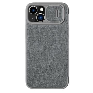 Nillkin Nillkin Qin Cloth Pro maska za iPhone 14 Plus s poklopcem kamere, siva