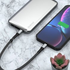 DUDAO Dudao Lightning - USB-C PD 20W kabel, 0.23m, crni