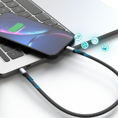 DUDAO Dudao Lightning - USB-C PD 20W kabel, 0.23m, crni