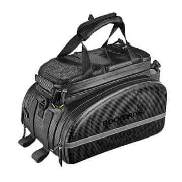 ROCKBROS Rockbros A6-6 biciklistička torba za prtljažnik, 35 l, s preklopnim džepovima - crna