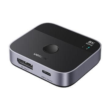 Ugreen Ugreen DisplayPort/USB-C u USB-C prekidač - siva