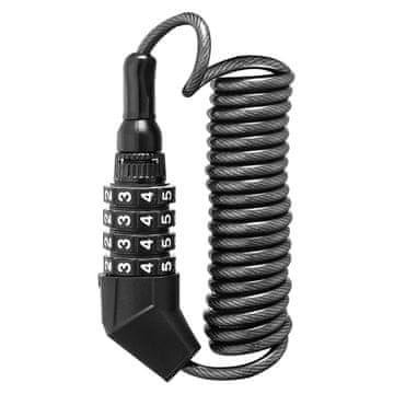 ROCKBROS Rockbros T530 Brava za kacigu, spiralni kabel, 152 cm - crna