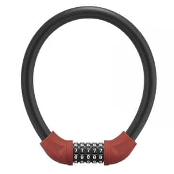 ROCKBROS Rockbros RKS870-RD Brava za bicikl s šifrom, čelično uže, 85 cm - crvena