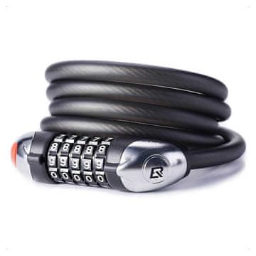 ROCKBROS Rockbros RKS531 brava na šifru, čelično uže 120 cm sa LED rasvjetom - crna