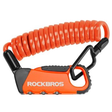 ROCKBROS Rockbros RBK6N kombinacijska brava za bicikl, spiralna 120 cm, narančasta