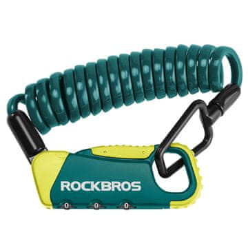 ROCKBROS Rockbros RBK6N kombinacijska brava za bicikl, spiralna 120 cm, tirkiz
