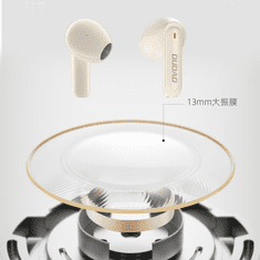 DUDAO Dudao U18Pro Bluetooth 5.3 TWS bežične slušalice - bež