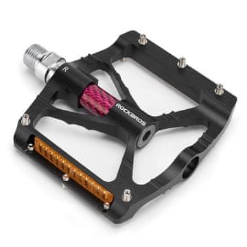 ROCKBROS Rockbros K307PT aluminijske platforme za bicikl s reflektirajućim elementima - crna
