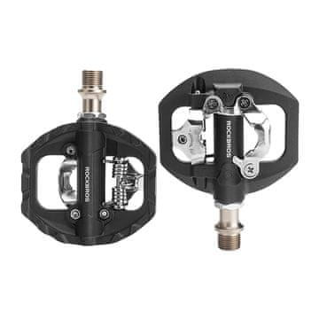 ROCKBROS Rockbros M108 Najlonske polu-lock dvostrane biciklističke pedale - crna