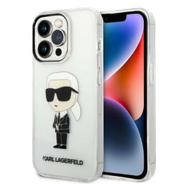 Karl Lagerfeld Karl Lagerfeld etui Ikonik Karl za iPhone 14 Pro, proziran
