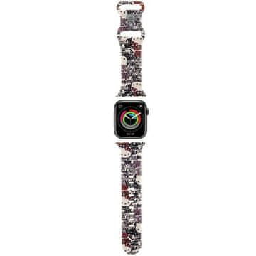 HELLO KITTY Silikonski remen za Apple Watch 38 mm , bež, s grafitima