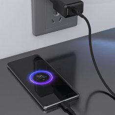 DUDAO Dudao L9C 65W USB-C - USB-C 1m kabel, crni