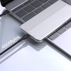 DUDAO Dudao L9C 65W USB-C - USB-C 1m kabel, crni