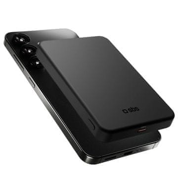 SBS SBS Mag Power Qi2 5000 mAh Powerbank s MagSafe - Crna