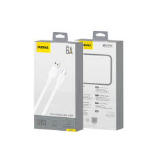 DUDAO Dudao L2sT USB-A - USB-C 6A kabel 1.2m - Bijela