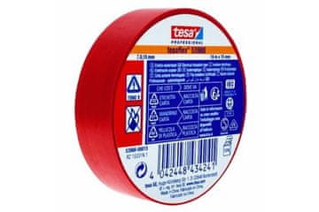 Tesa Električna izolacijska traka Electrical insulating tape PVC 53988, IEC, 10 m x 15 mm, red