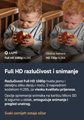 Lumi Camera BabySecure C7 Wi-Fi elektronička dadilja s funkcijom PTZ