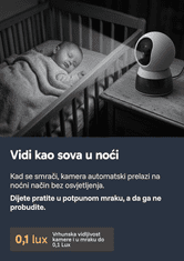 Lumi Camera BabySecure C7 Wi-Fi elektronička dadilja s funkcijom PTZ