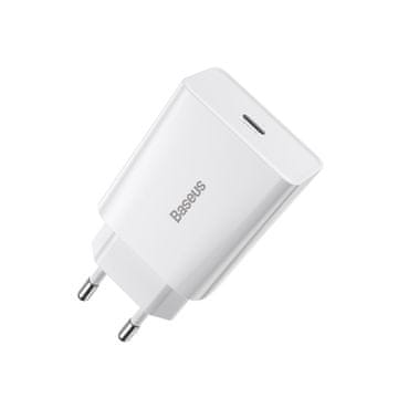 BASEUS Baseus Mini Quick Charger USB-C PD, 20W (bijeli)